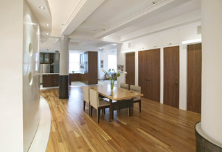 现代简约风格餐厅loft公寓大气原木色装修效果图