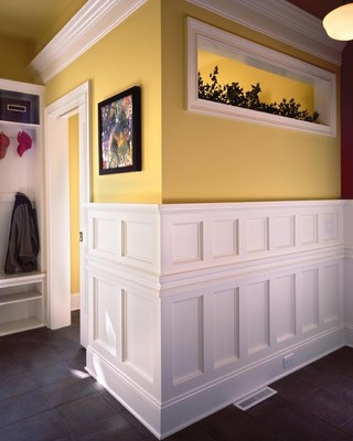 宜家风格客厅一层别墅及浪漫卧室米黄色调墙壁设计图