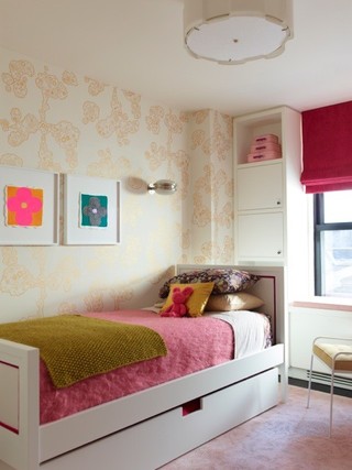 宜家风格客厅单身公寓小清新卧室粉色装修效果图