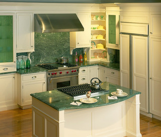 现代美式风格时尚家具绿色橱柜5平方厨房设计图纸