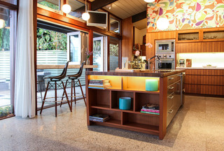 现代简约风格卧室简洁卧室半开放式厨房装修效果图