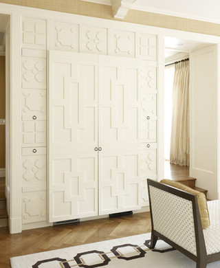 现代简约风格一层别墅及时尚卧室免漆板衣柜效果图