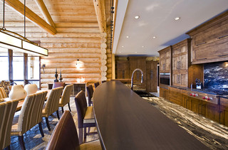 房间欧式风格3层别墅舒适厨房和餐厅设计图纸