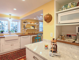 新古典风格200平米别墅低调奢华半开放式厨房效果图