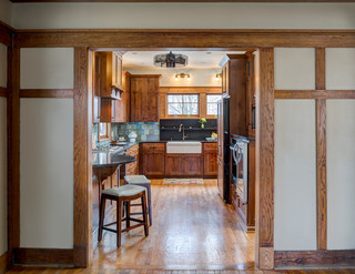 新古典风格客厅一层半小别墅新古典小户型开放式厨房装修
