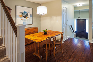 现代简约风格卫生间一层半小别墅客厅简洁厨房餐厅一体效果图