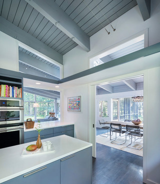 美式风格卧室2014年别墅唯美开放式厨房吧台装修效果图