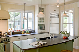 现代欧式风格三层平顶别墅浪漫婚房布置2013厨房设计图