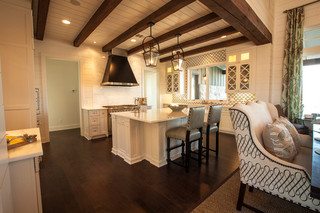 现代美式风格300平别墅客厅古典2014家装厨房装修效果图
