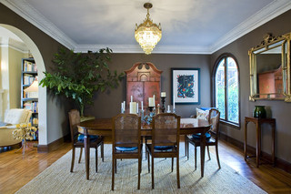 混搭风格客厅三层独栋别墅实用褐色效果图