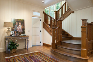 美式风格三层独栋别墅舒适原木色效果图