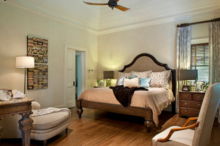 美式风格客厅三层连体别墅浪漫婚房布置灰色窗帘设计图