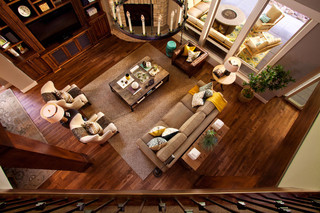 美式风格卧室一层别墅温馨小客厅沙发装修效果图