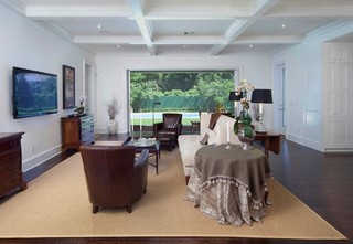 美式风格卧室一层半别墅简洁米色设计图
