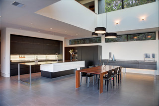 美式风格三层半别墅豪华室内开放式厨房餐厅装修效果图