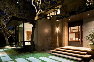 现代美式风格三层半别墅别墅豪华私家庭院设计
