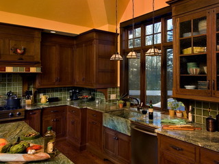 美式乡村风格卧室三层别墅温馨装饰整体厨房效果图