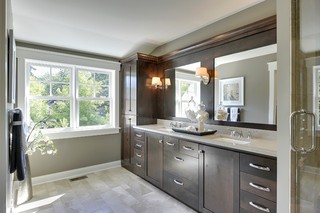 美式风格客厅一层半小别墅唯美品牌浴室柜效果图