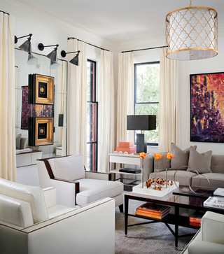 新古典风格卧室一层别墅及豪华客厅小客厅沙发装修效果图