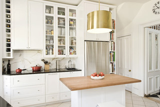 欧式风格一层半别墅大气半开放式厨房设计图纸