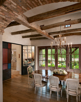 欧式风格家具200平米别墅中式古典风格厨房与餐厅隔断改造