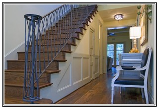 美式风格客厅三层别墅简单实用室内楼梯设计图纸
