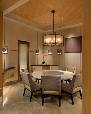 中式风格单身公寓厨房豪华厨房餐厅客厅一体设计图纸