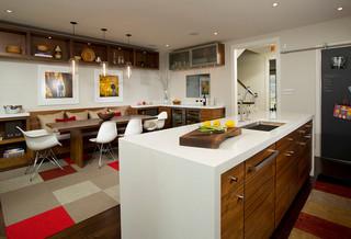 美式风格客厅小型公寓现代简洁厨房收纳架效果图