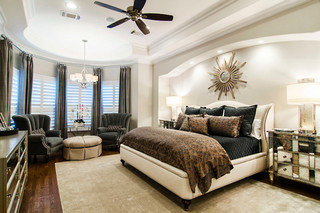 美式风格三层平顶别墅奢华2012最新卧室装修效果图
