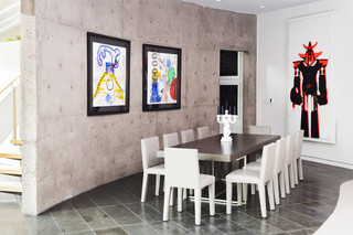 现代简约风格卧室舒适富裕型厨房餐厅一体装修效果图