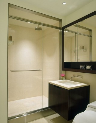 现代简约风格餐厅三层双拼别墅时尚室内实木浴室柜图片