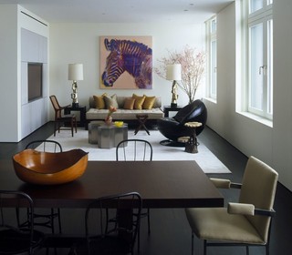 现代简约风格客厅一层半小别墅时尚卧室装饰红木餐桌效果图
