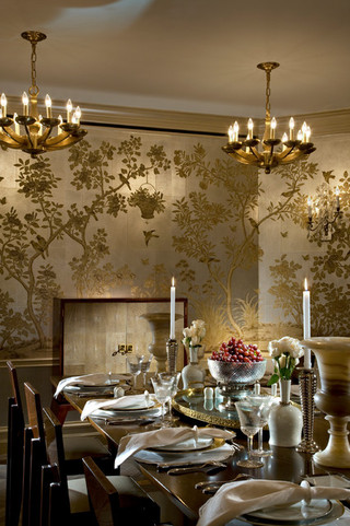 新古典风格卧室三层连体别墅古典风格红木家具餐桌图片