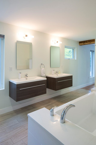 北欧风格客厅单身公寓厨房唯美带浴缸的卫生间效果图