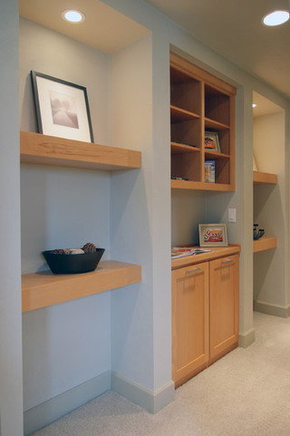 现代美式风格单身公寓设计图舒适厨房收纳架图片