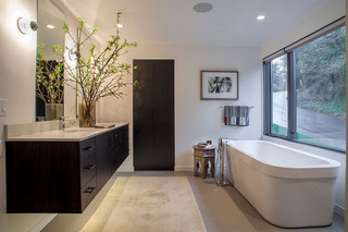 宜家风格2013别墅浪漫婚房布置独立式浴缸图片