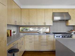 现代简约风格厨房三层连体别墅小清新橱柜定制