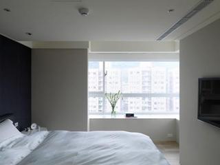 现代简约风格公寓时尚暖色调卧室效果图