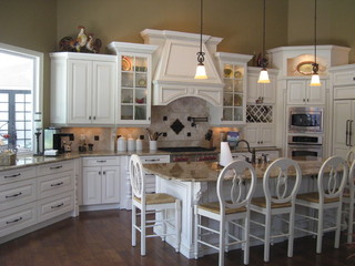 时尚室内白色家居开放式厨房餐桌桌布图片