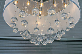 中式简约风格白领公寓时尚客厅客厅水晶灯图片