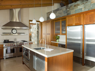 现代简约风格厨房复式公寓大气欧式开放式厨房设计图纸