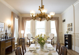 新古典风格客厅小户型公寓艺术家具红木餐桌图片