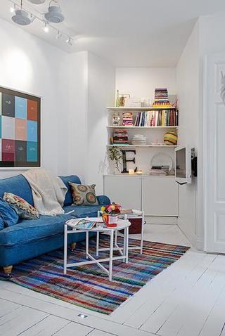 现代简约风格小户型简洁白色客厅设计