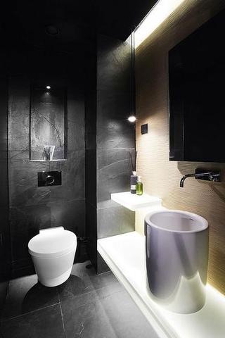 现代简约风格简洁黑白整体卫浴旧房改造平面图