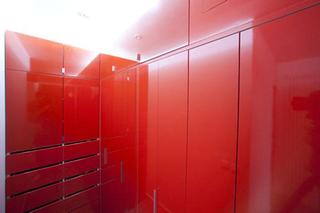 现代简约风格小户型时尚红色衣柜设计图纸