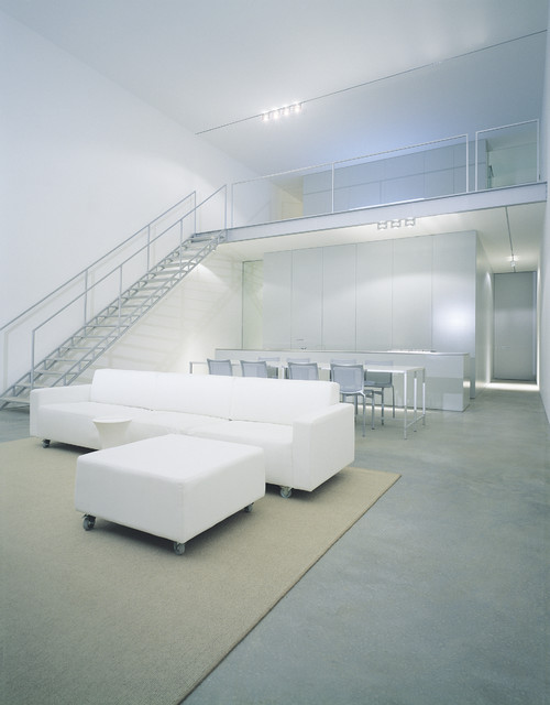 纯美白色现代简约风格别墅设计