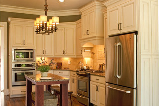 米色欧式开放式厨房卧室吸顶灯效果图