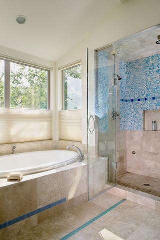 美式乡村风格客厅大户型客厅简洁卧室嵌入式浴缸图片