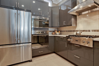 大户型客厅现代简洁欧式开放式厨房橱柜设计图