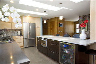 欧式风格大方简洁客厅半开放式厨房收纳柜效果图
